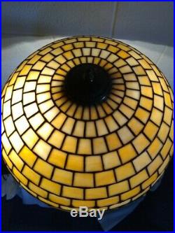 BEST LAMB BROS leaded glass lamp Handel Tiffany Duffner arts & crafts era slag