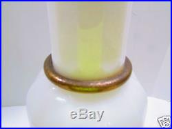 Baluster Form White Opaline Glass Lamps Paul Hanson Signed Neoclassical VTG