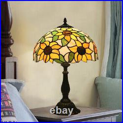 Baroque Stained Glass Bedroom Table Light Sunflower Desk Light Tiffany Desk Lamp