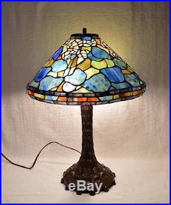 Beautiful Tiffany Style Stained Art Glass 22 Table Lamp 2 Light