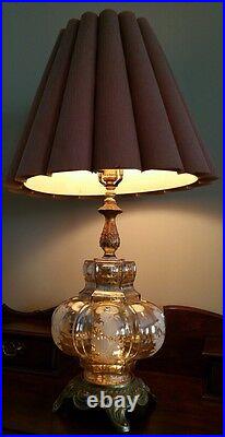 Beautiful Vintage Carnival Glass Table Lamp
