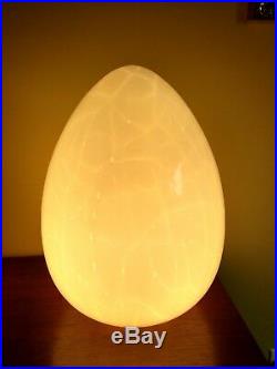 Beautiful Vintage Vetri Murano Italian Glass Egg Table Lamp