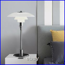 Bedside Lamp Table Lamp Reading Light White Glass Lampshade Home Bedroom Decor
