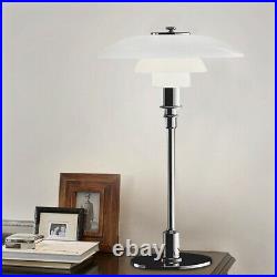 Bedside Lamp Table Lamp Reading Light White Glass Lampshade Home Bedroom Decor