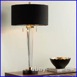 Belle Modern Table Lamp 33 1/4 Tall Clear Crystal Glass for Bedroom Living Room