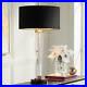 Belle Modern Table Lamp 33 1/4 Tall Clear Crystal Glass for Bedroom Living Room