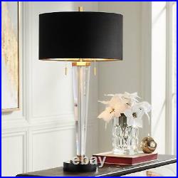 Belle Modern Table Lamp 33 1/4 Tall Clear Crystal Glass for Bedroom Living Room