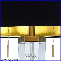 Belle Modern Table Lamp 33 1/4 Tall Clear Crystal Glass for Bedroom Living Room