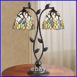 Bergamo Stained Glass Table Lamp Multi Bright Handcrafted Tiffany Style