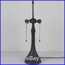 Bieye Tiffany Style Stained Glass 16-inch Victorian Table Lamp Handmade, 22H