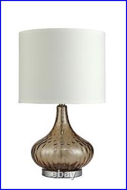 Brown Textured Glass Table Lamp