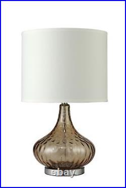 Brown Textured Glass Table Lamp