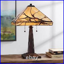 Budding Branch Mission Tiffany Style Table Lamp 24 High Bronze Metal Bedroom