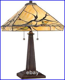 Budding Branch Mission Tiffany Style Table Lamp 24 High Bronze Metal Bedroom