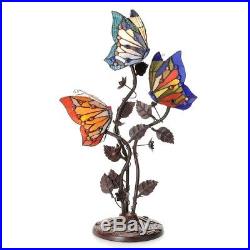 Butterfly Stained Glass Tiffany Style Table Desk Lamp Light Mission Victorian