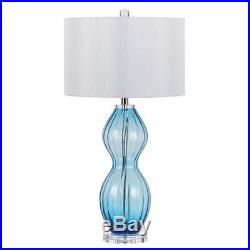 Cal Lighting BO-2453TB-BL 150W 3 Way Glass Table Lamp
