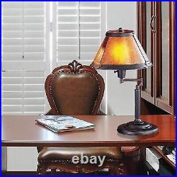 Cal Lighting BO-462 Table Lamp with Mica Glass Shades, Rust Finish
