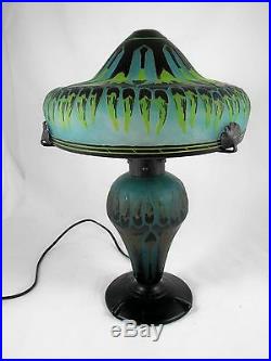 Charles Schneider French Cameo Glass Table Lamp C 1915