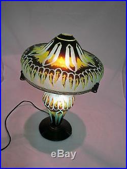 Charles Schneider French Cameo Glass Table Lamp C 1915