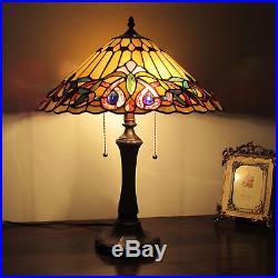 Chloe Tiffany Style Victorian Design 2 light Table Lamp
