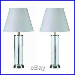 Clear Glass Fillable Table Lamp (Set of 2)