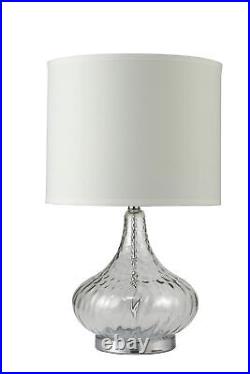 Clear Textured Glass Table Lamp