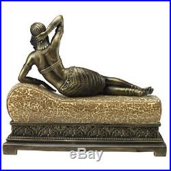 Cleopatra Queen Of Egypt Art Deco Mosaic Design Toscano Sculptural Glass Lamp