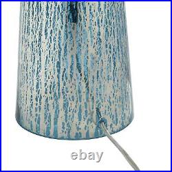 Coastal Table Lamps Set of 2 Mercury Glass Column for Living Room Bedroom