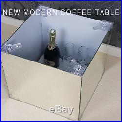 Coffee Table Silver Bedside Nightstand Lamp Storage Shelf Living Room Furniture