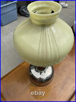 Coleman CQ Quick-Lite 54 Table Lamp With Milk Glass Shade Kerosene Patent 1919