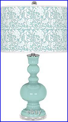 Color Plus Apothecary 30 Gardenia Shade Cay Blue Glass Table Lamp