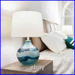 Columbia 22 Blue Glass Table Lamp Set (Set of 2)