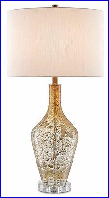 Currey and Company Habib Contemporary Champagne Speckled Glass Table Lamp