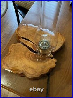 Custom Made Cedar Slab Table Lamp