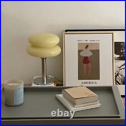 Cute Tart Shape Glass Table Lamp USB Desk Lamp For Girls ETZ