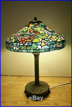 DALE TIFFANY TT90428 Peony 27 inch 60w Antique Verde Table Lamp Rolled Glass
