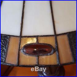 Dale Tiffany 2 Light 4-Way Tiffany Grove Park Table Lamp Art Glass & Jewels