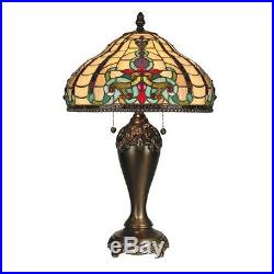 Dale Tiffany TT60203 Antique Golden Sand Topaz Baroque 2 Light Table Lamp