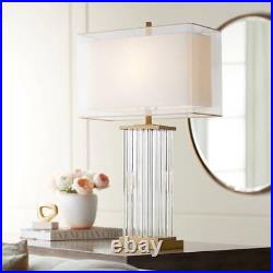Darcia Modern Table Lamp 29 Tall Clear Crystal Glass for Bedroom Living Room