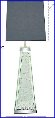 Deco 79 Glass Mirrored Table Lamp, 10 x x 10L x 10W x 29H, Silver