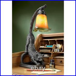 Design Toscano Crouching Cat Flexing Feline Illuminated Sculpture