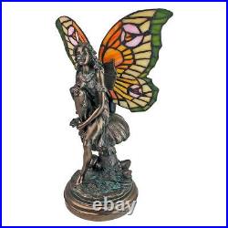 Design Toscano Fairy of the Glen Tiffany-Style Stained Glass Illuminated Statue