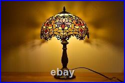 Dia12 H18 Tiffany Stained Glass Table Lamp Accent Lamp Desk Bedside Home Decor