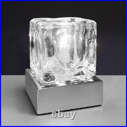 Dimmable Touch Table Light Glass Ice Cube Bedside Study Office Dimmer Lamp M0112