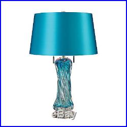 Dimond Vergato Blown Glass Blue Table Lamp 60 Watt Medium Bulb, Blue Finish
