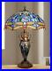 Dragonfly Stained Glass Table Desk Lamp Tiffany Style Double Lit 16 Wide Shade