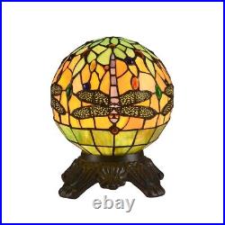 Dragonfly Tiffany Style Stained Glass Accent Table Lamp