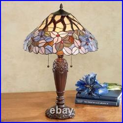Elina Stained Glass Table Lamp Purple Each with CFL Bulb