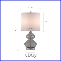 Ellipse Curved Glass Table Lamp, Set of 2. Modern