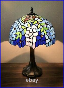 Enjoy Tiffany Table Lamp Stained Glass Flower Antique Vintage ET1201 W12H19